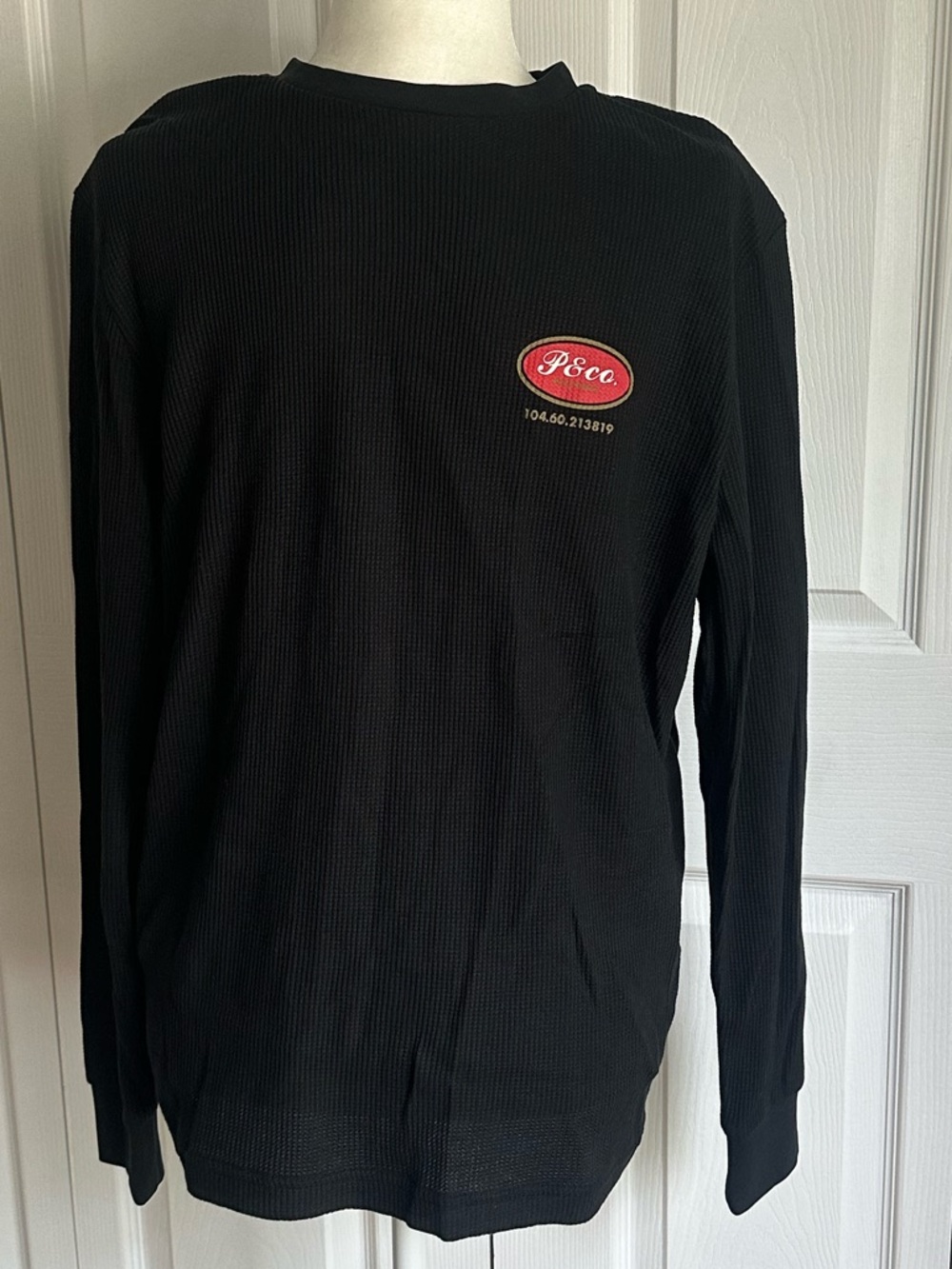P&co limited edition Black long sleeve waffle shirt - Picture 5 of 7